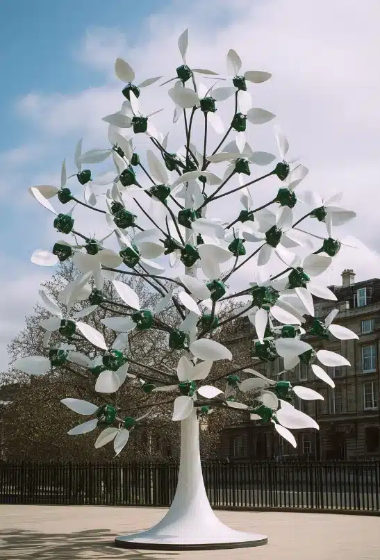 illustration libre d'arbre artificiel avec des turbines